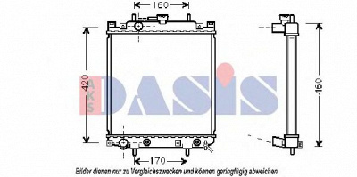 AKS DASIS 360016n -  Радиатор, охлаждение двигателя
